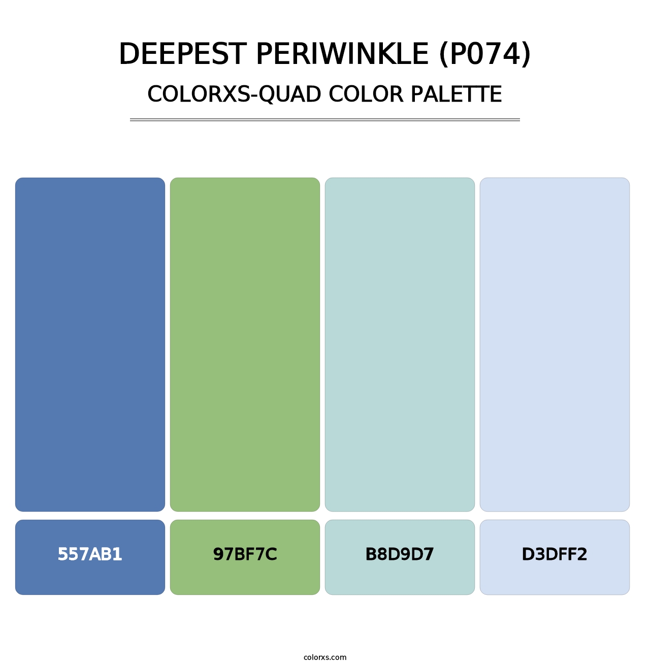 Deepest Periwinkle (P074) - Colorxs Quad Palette