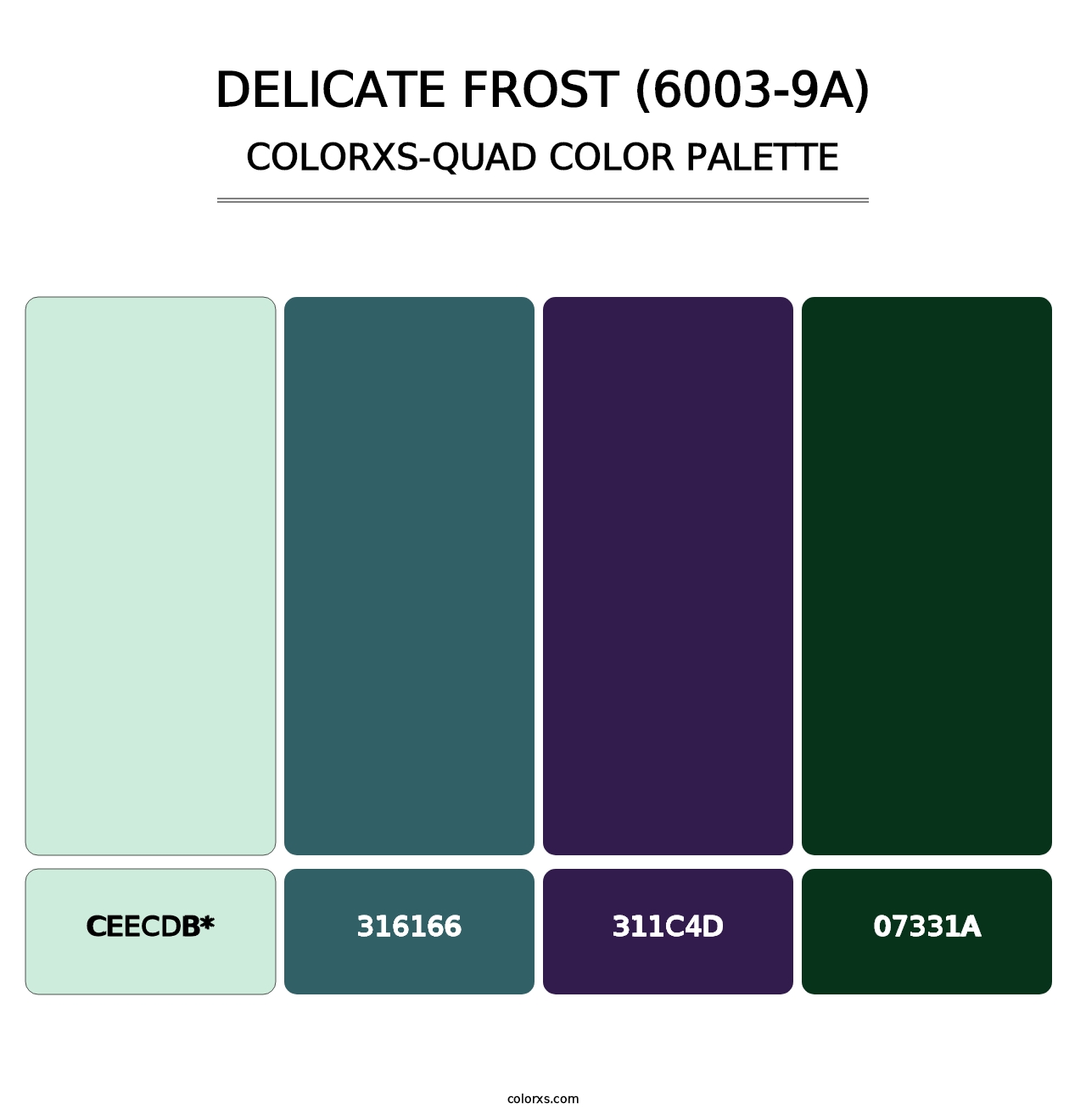 Delicate Frost (6003-9A) - Colorxs Quad Palette