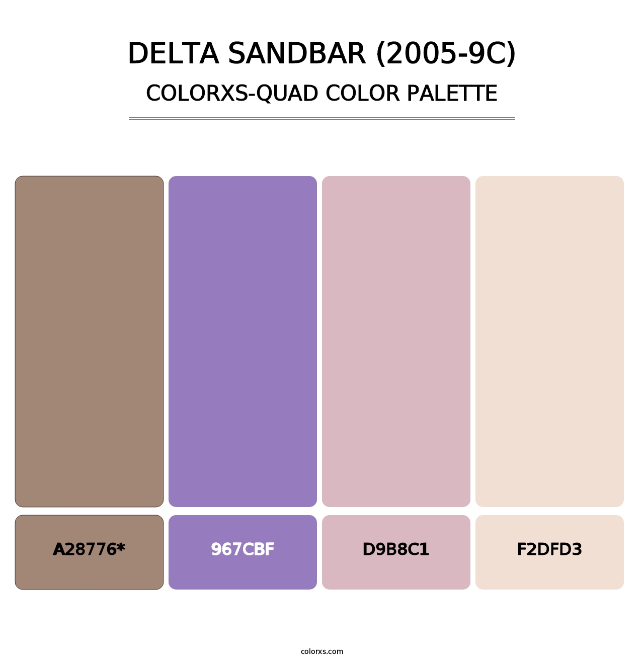 Delta Sandbar (2005-9C) - Colorxs Quad Palette