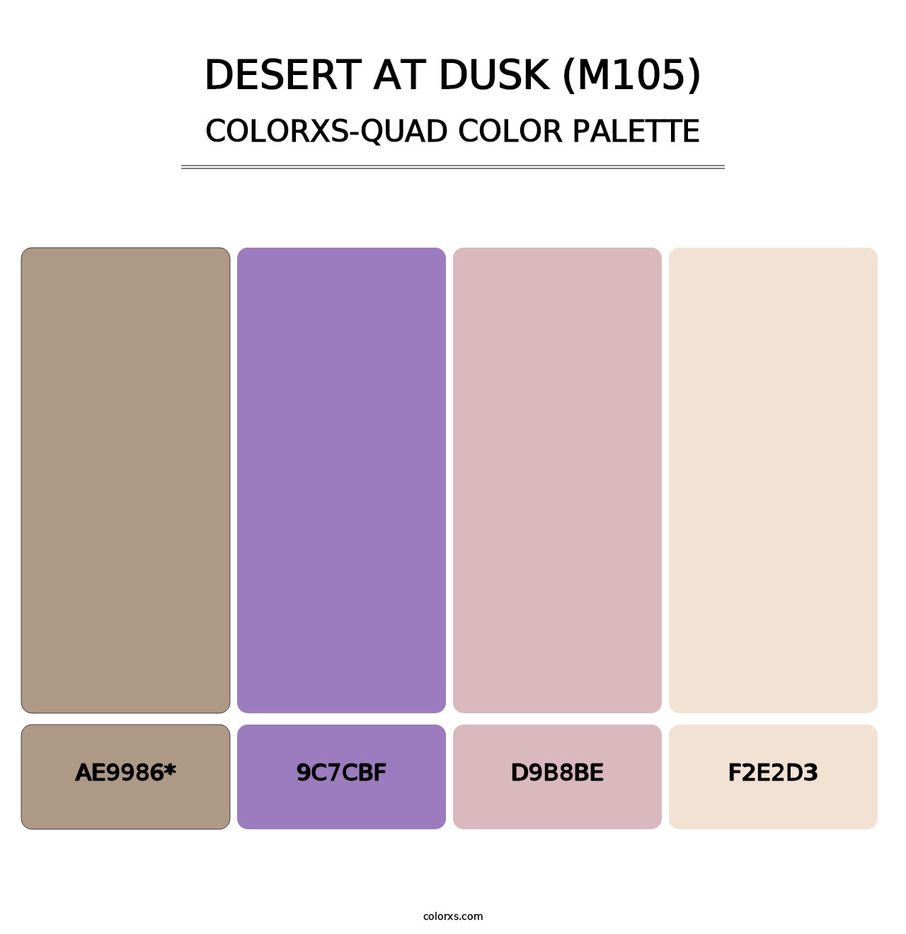 Desert at Dusk (M105) - Colorxs Quad Palette