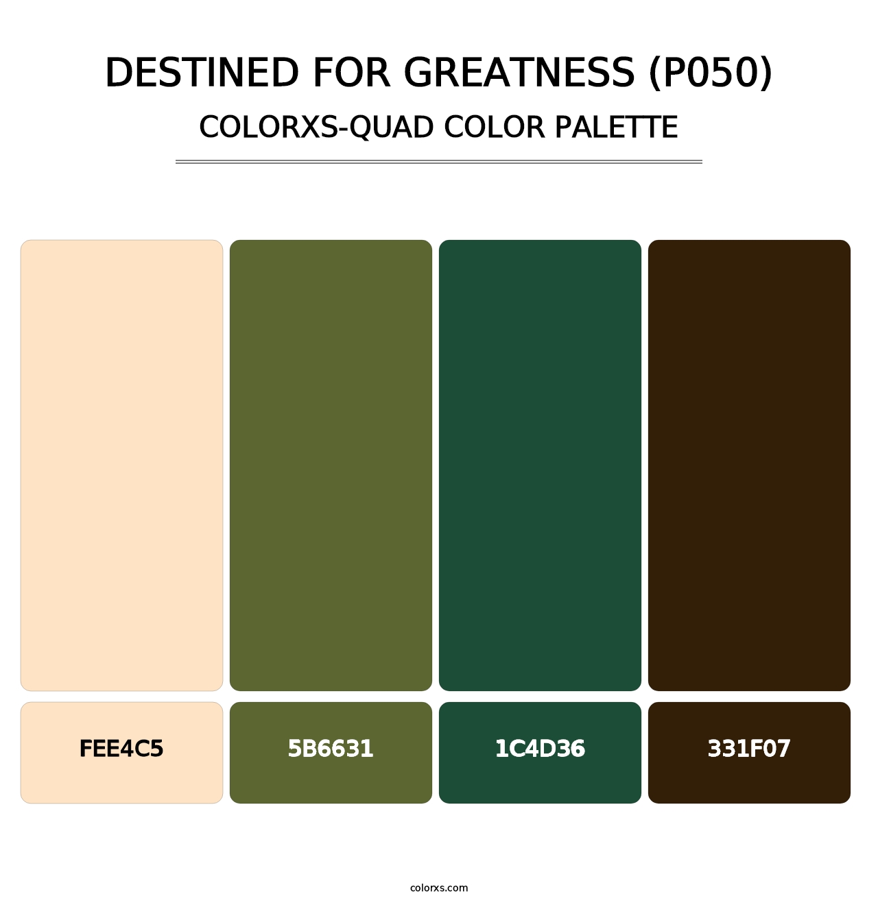Destined for Greatness (P050) - Colorxs Quad Palette