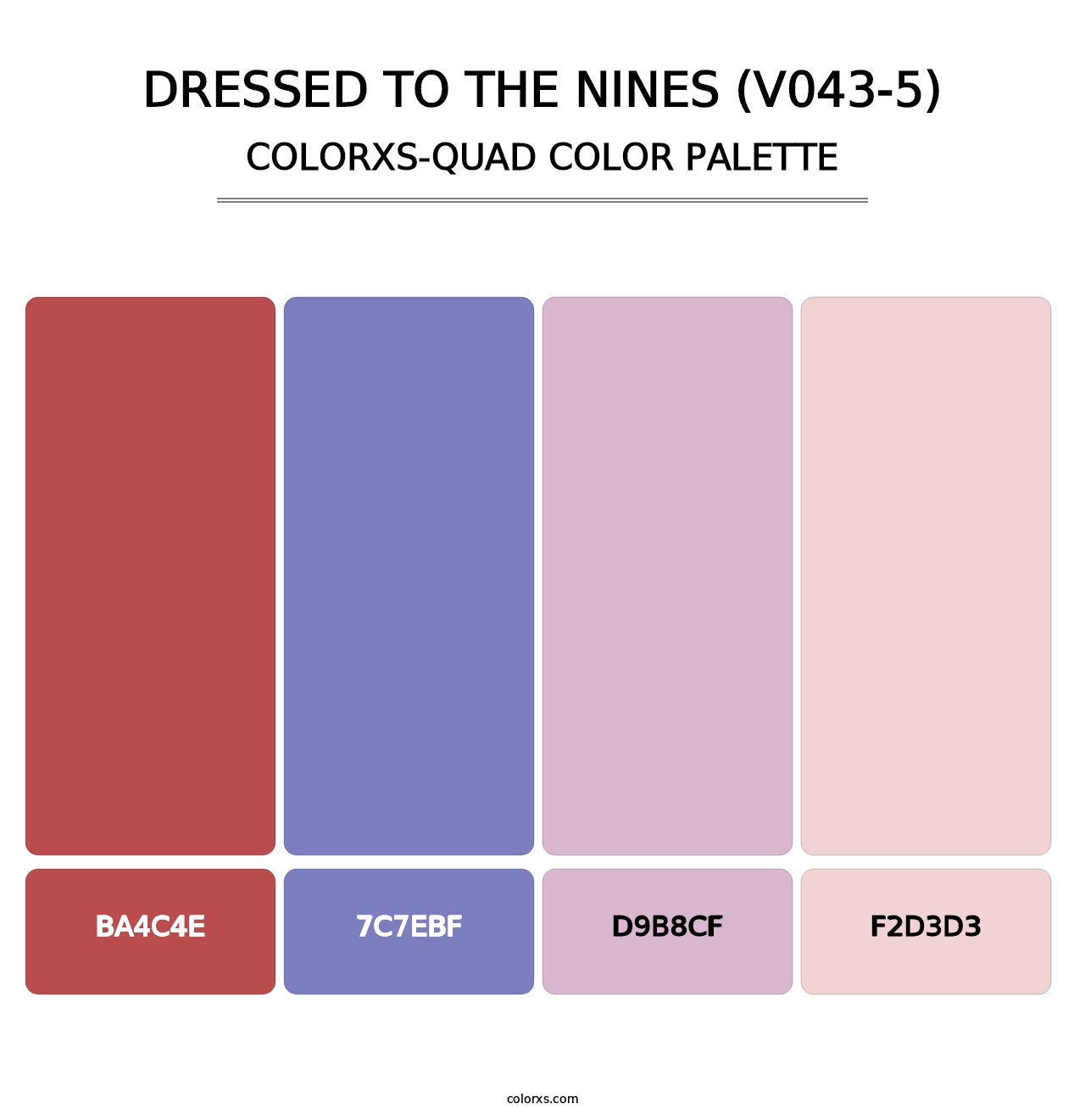 Dressed to the Nines (V043-5) - Colorxs Quad Palette