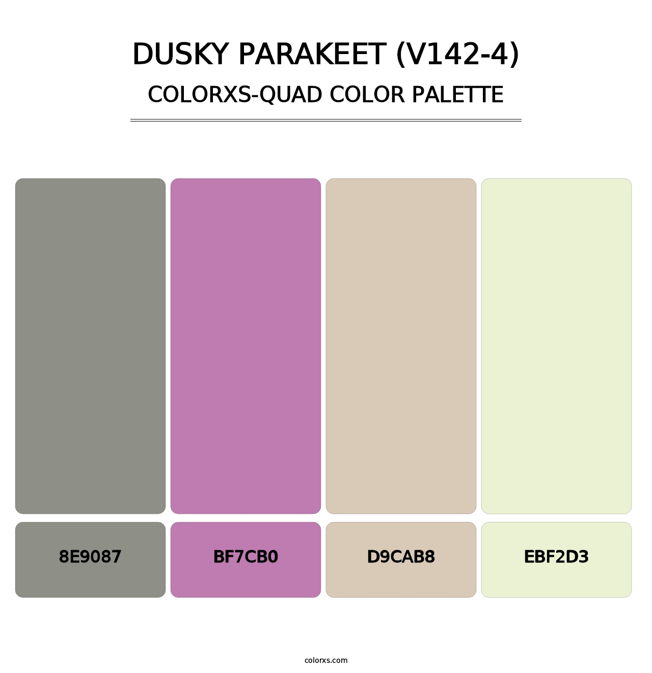 Dusky Parakeet (V142-4) - Colorxs Quad Palette