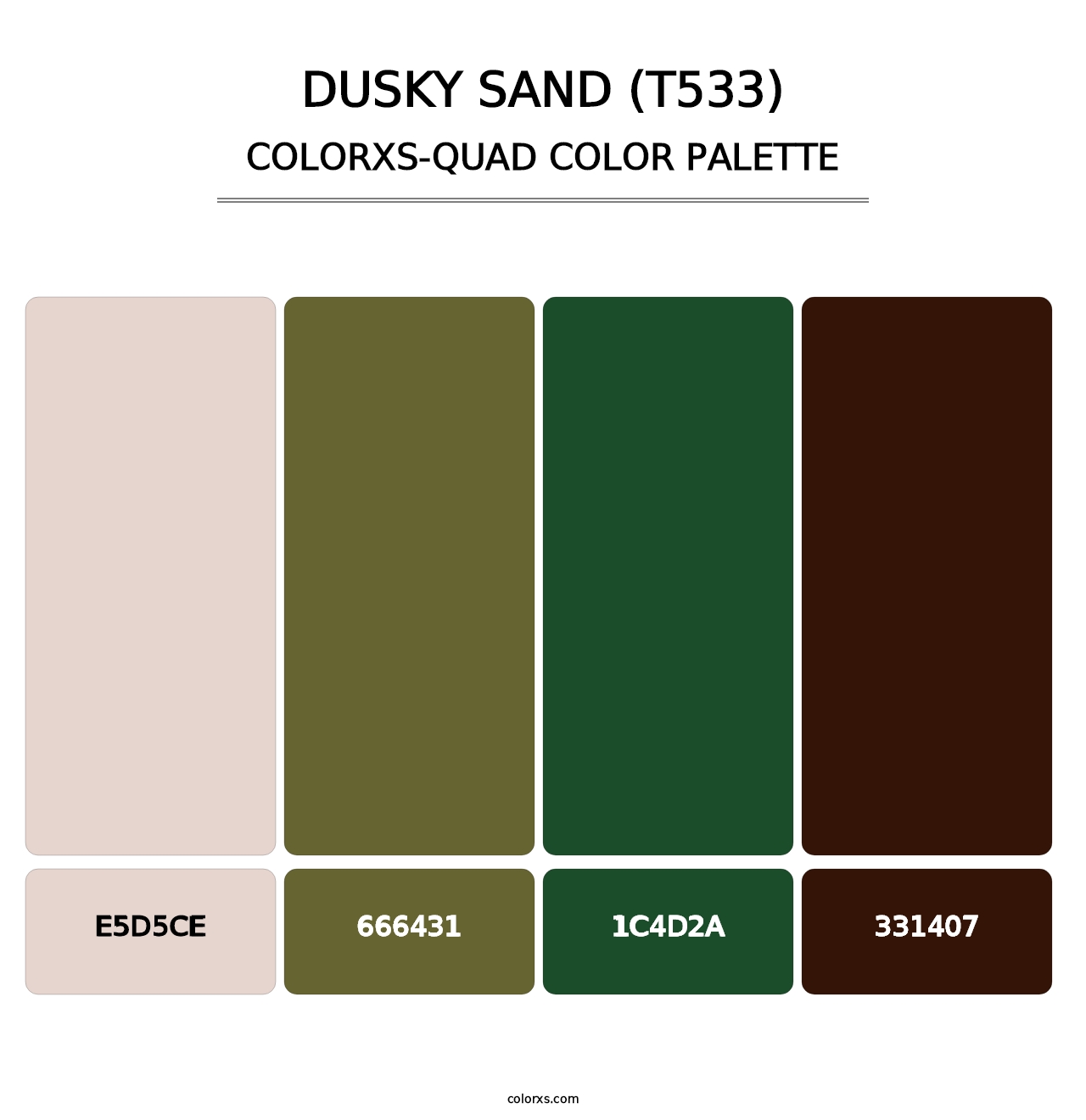Dusky Sand (T533) - Colorxs Quad Palette