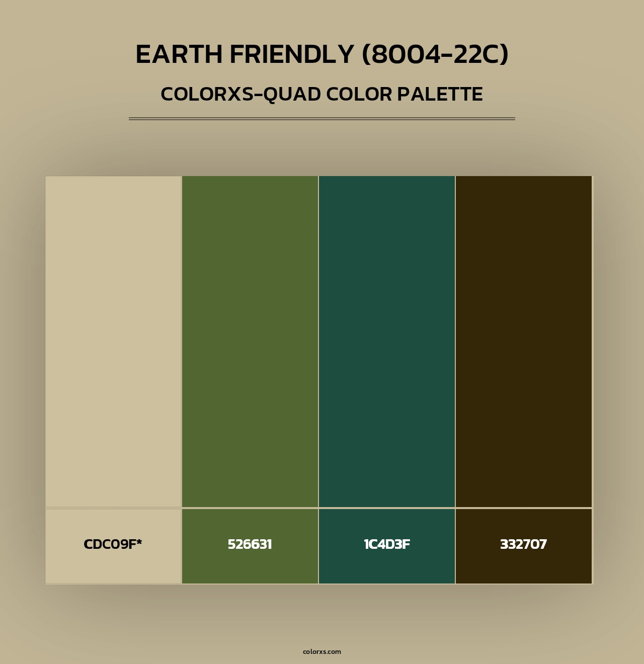 Earth Friendly (8004-22C) - Colorxs Quad Palette