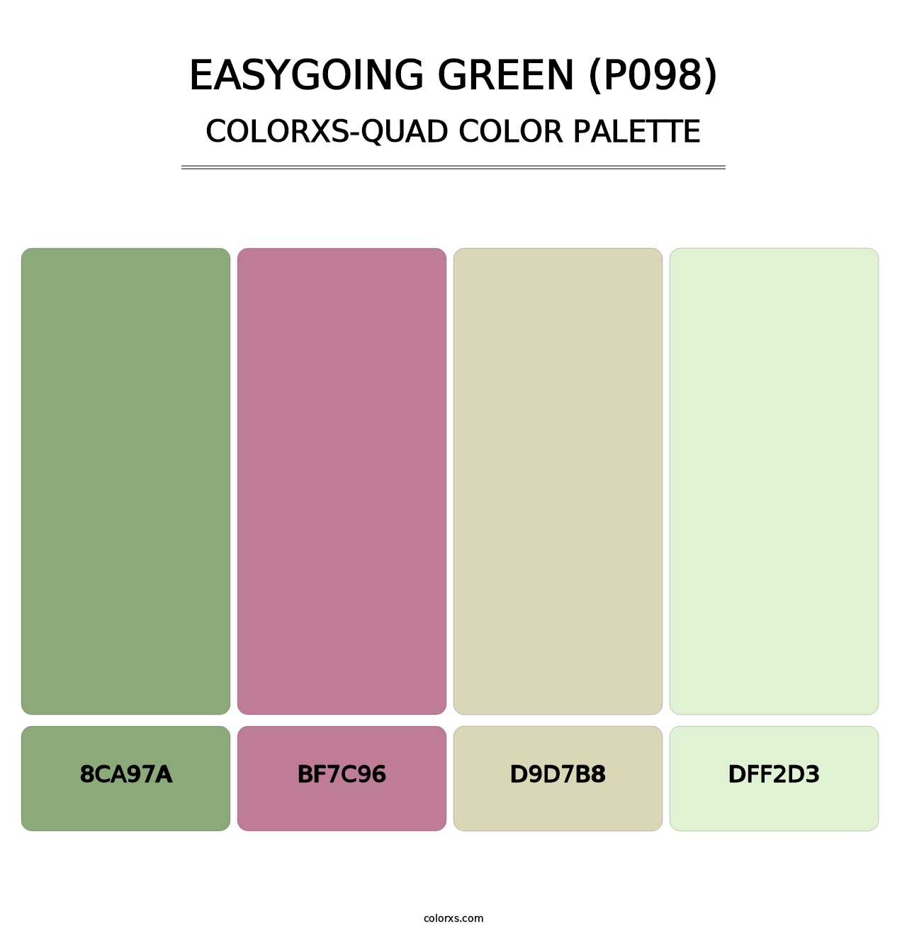 Easygoing Green (P098) - Colorxs Quad Palette