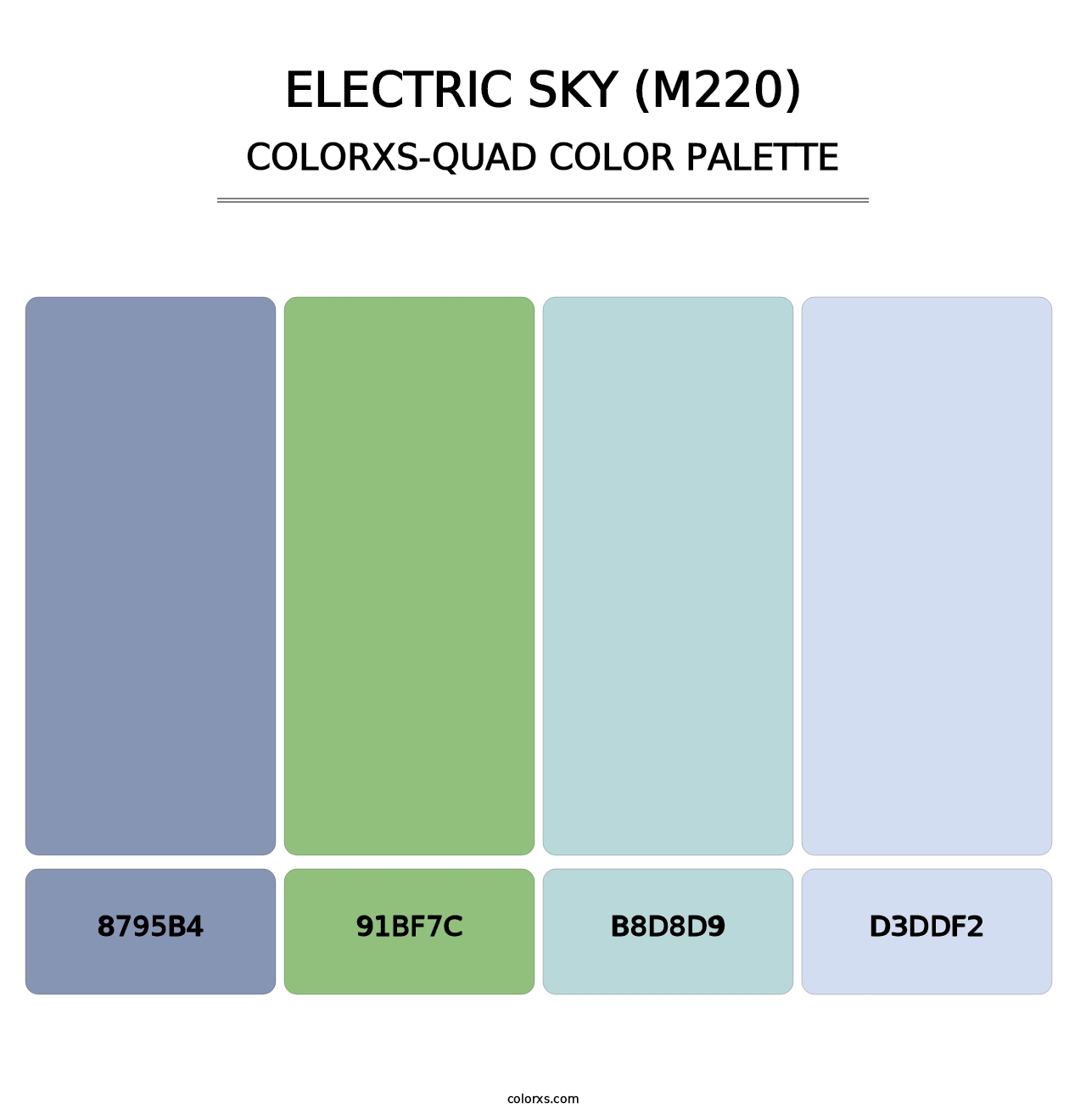 Electric Sky (M220) - Colorxs Quad Palette