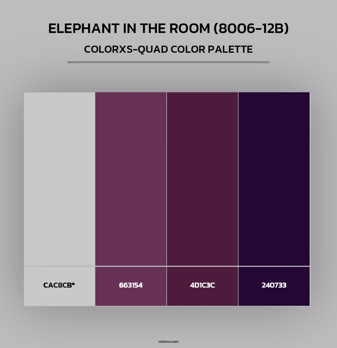Elephant in the Room (8006-12B) - Colorxs Quad Palette
