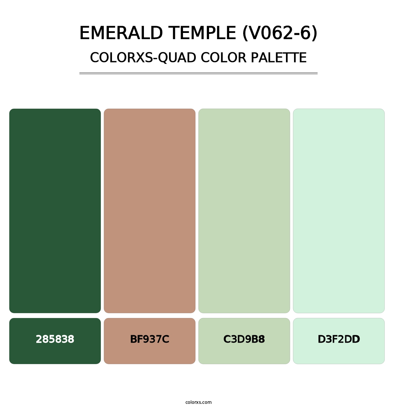 Emerald Temple (V062-6) - Colorxs Quad Palette