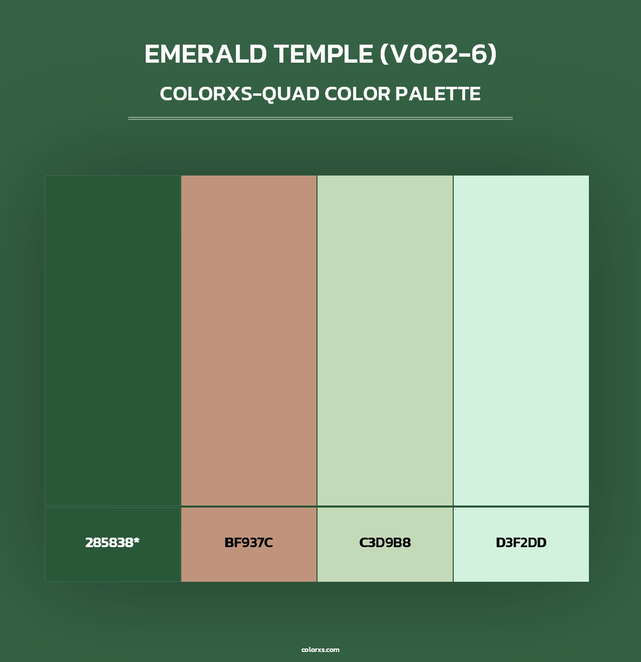 Emerald Temple (V062-6) - Colorxs Quad Palette