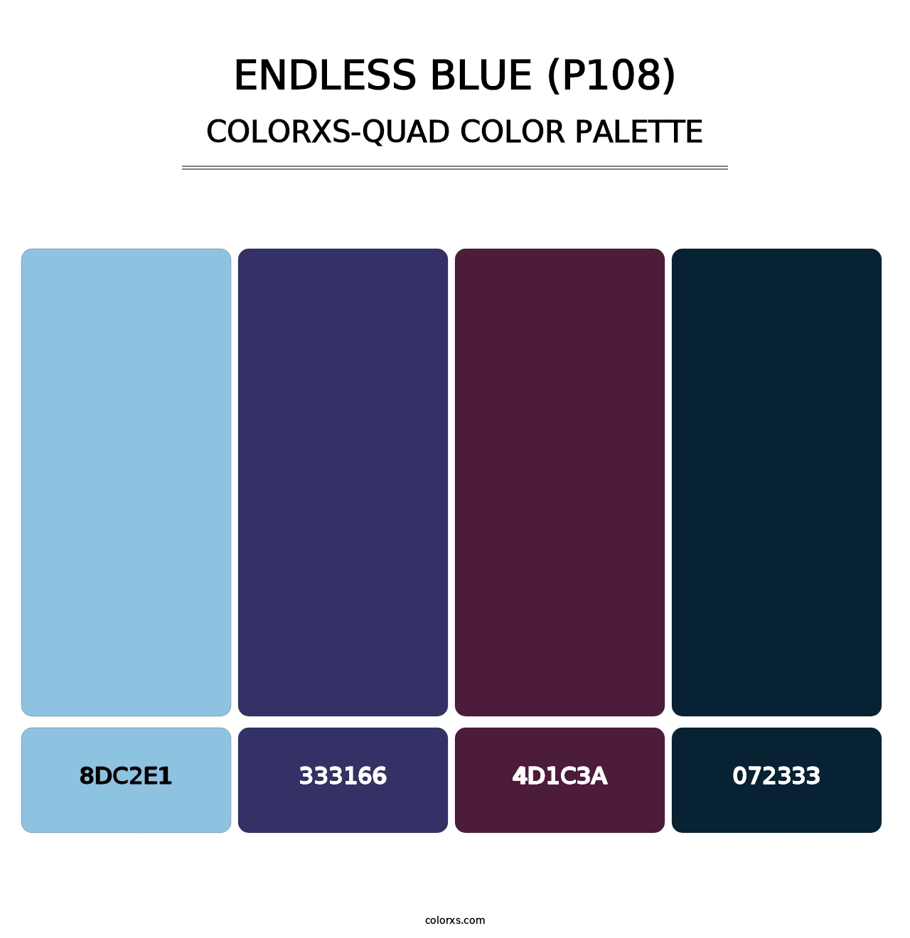 Endless Blue (P108) - Colorxs Quad Palette