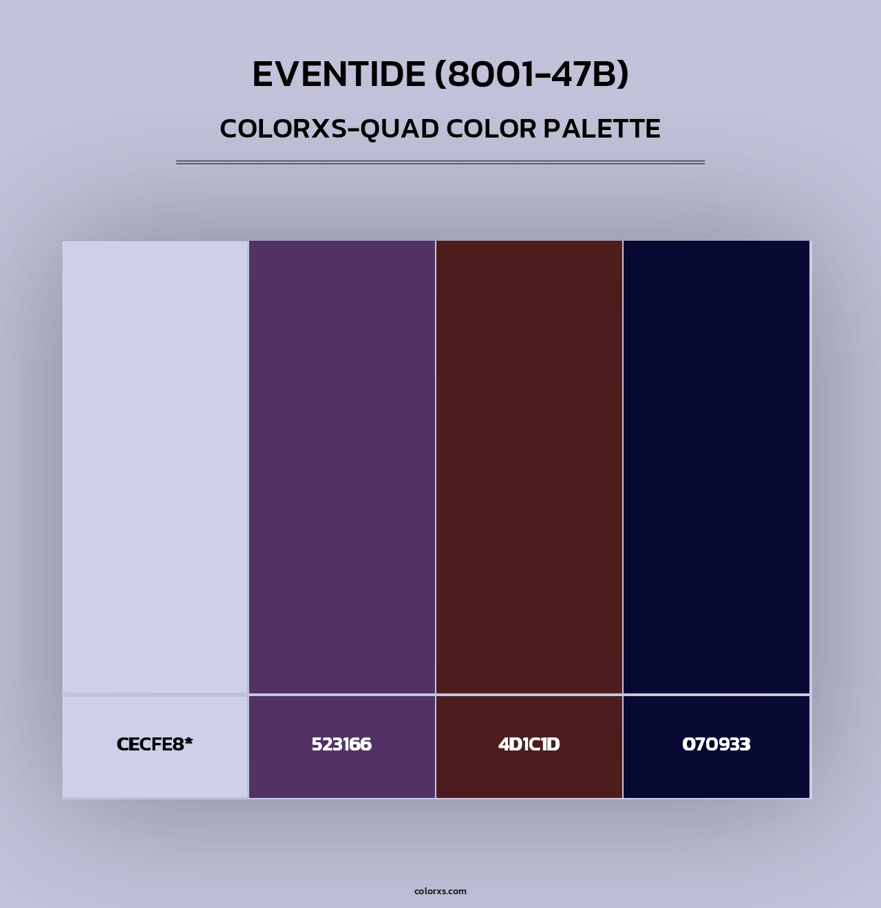 Eventide (8001-47B) - Colorxs Quad Palette