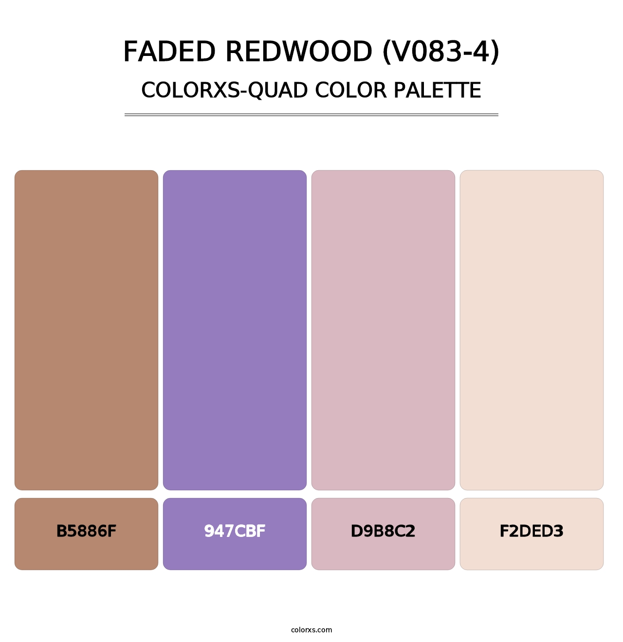 Faded Redwood (V083-4) - Colorxs Quad Palette
