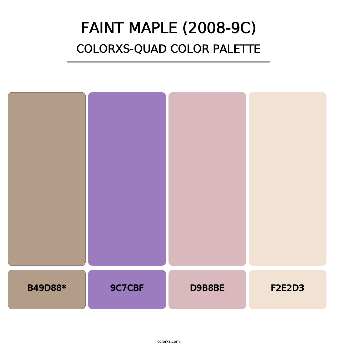 Faint Maple (2008-9C) - Colorxs Quad Palette