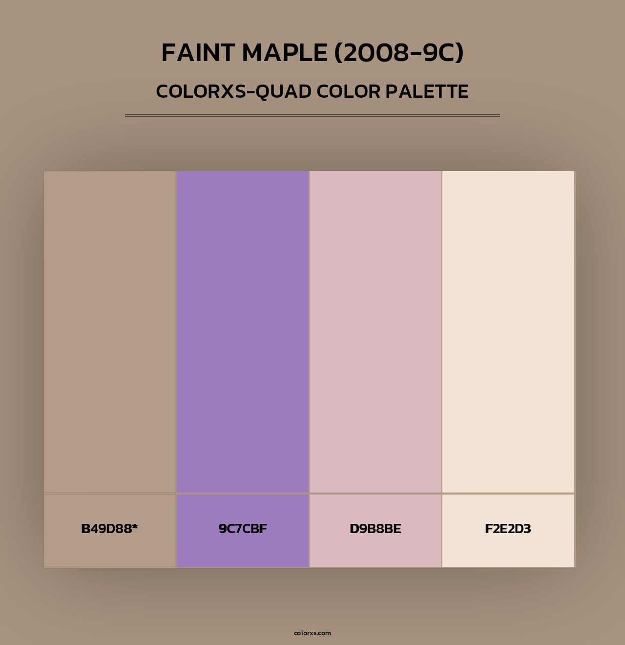 Faint Maple (2008-9C) - Colorxs Quad Palette