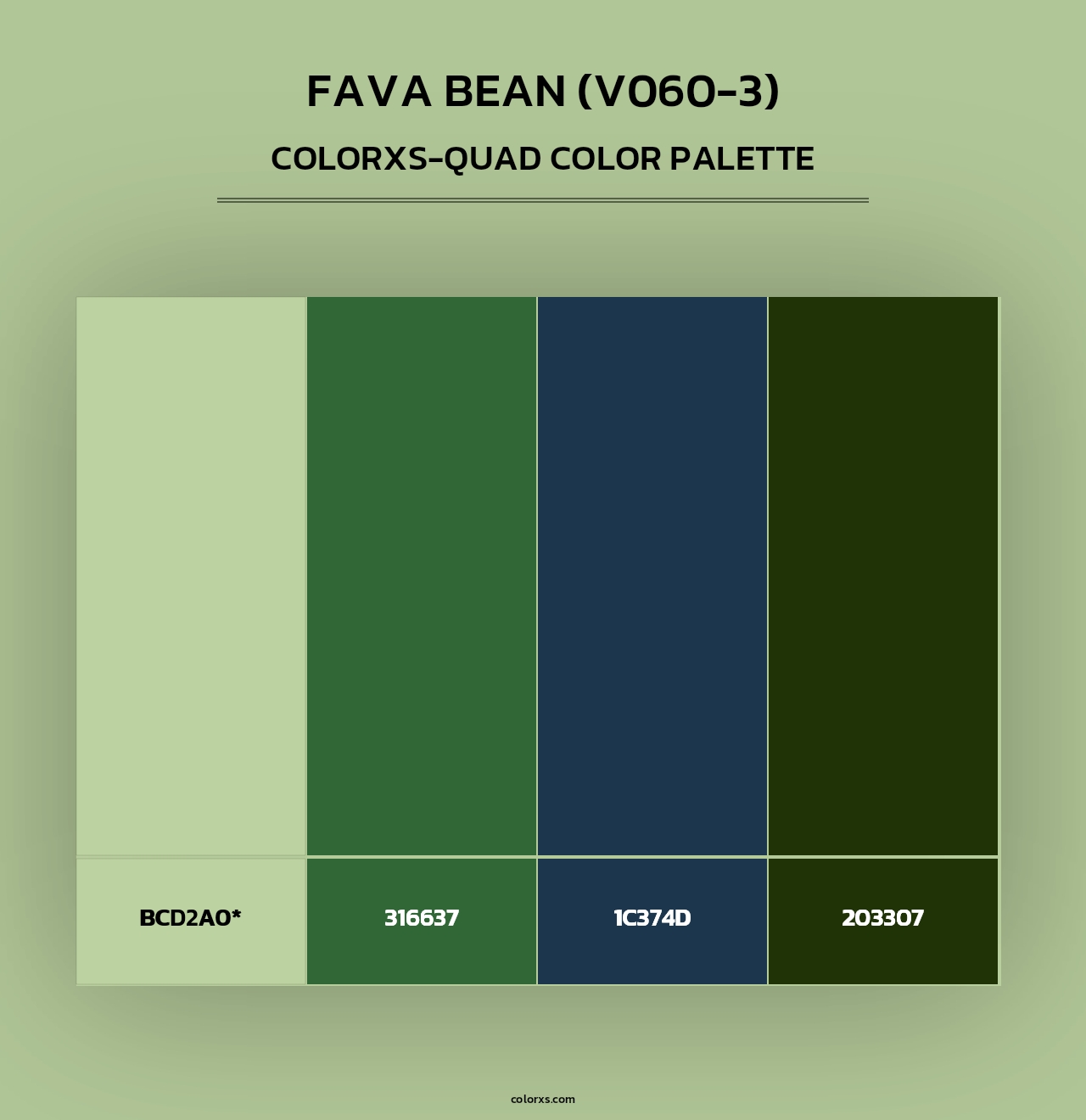 Fava Bean (V060-3) - Colorxs Quad Palette