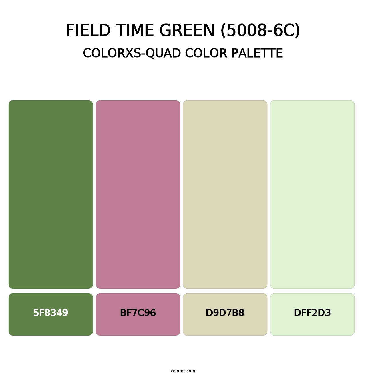 Field Time Green (5008-6C) - Colorxs Quad Palette