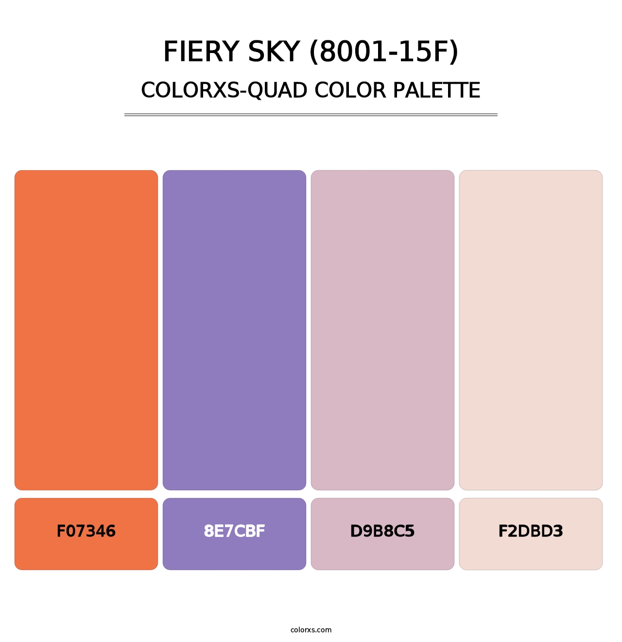 Fiery Sky (8001-15F) - Colorxs Quad Palette