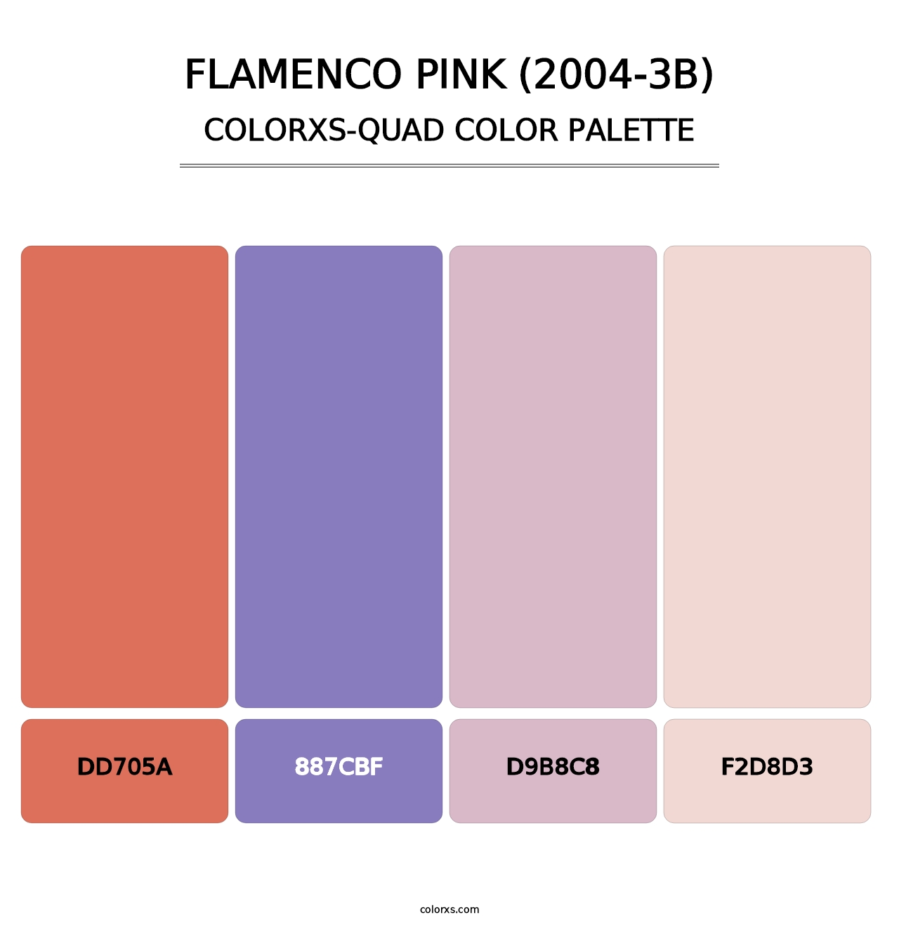 Flamenco Pink (2004-3B) - Colorxs Quad Palette