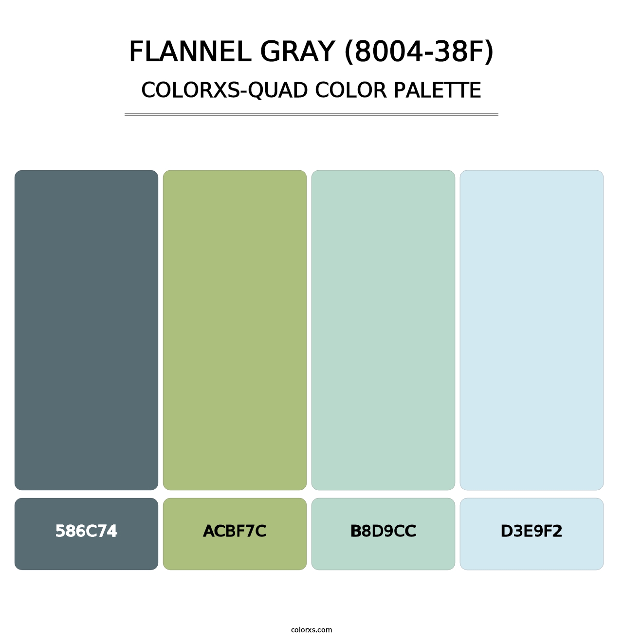 Flannel Gray (8004-38F) - Colorxs Quad Palette