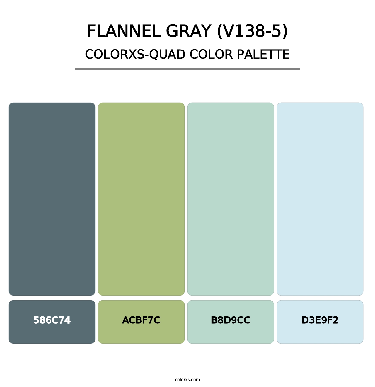 Flannel Gray (V138-5) - Colorxs Quad Palette