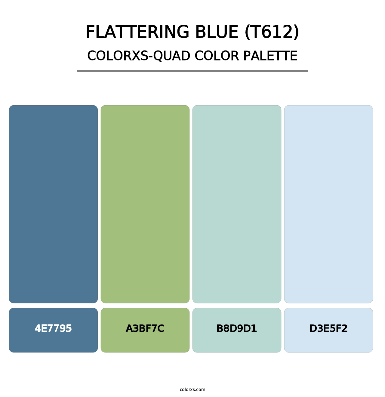 Flattering Blue (T612) - Colorxs Quad Palette