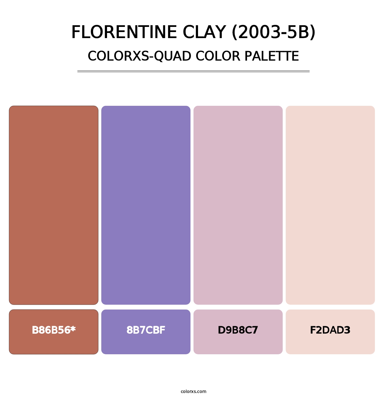 Florentine Clay (2003-5B) - Colorxs Quad Palette
