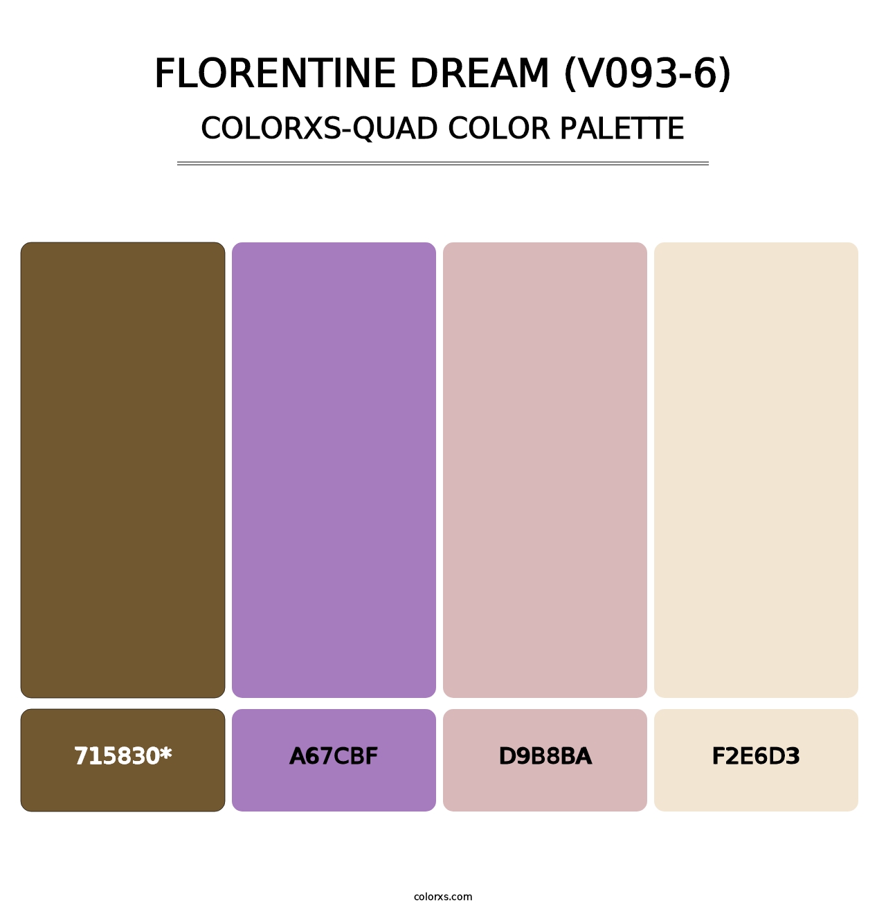 Florentine Dream (V093-6) - Colorxs Quad Palette