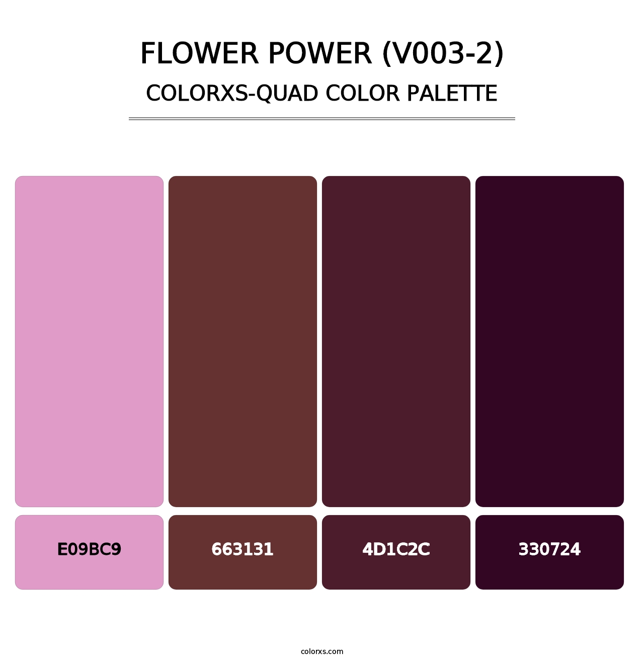 Flower Power (V003-2) - Colorxs Quad Palette