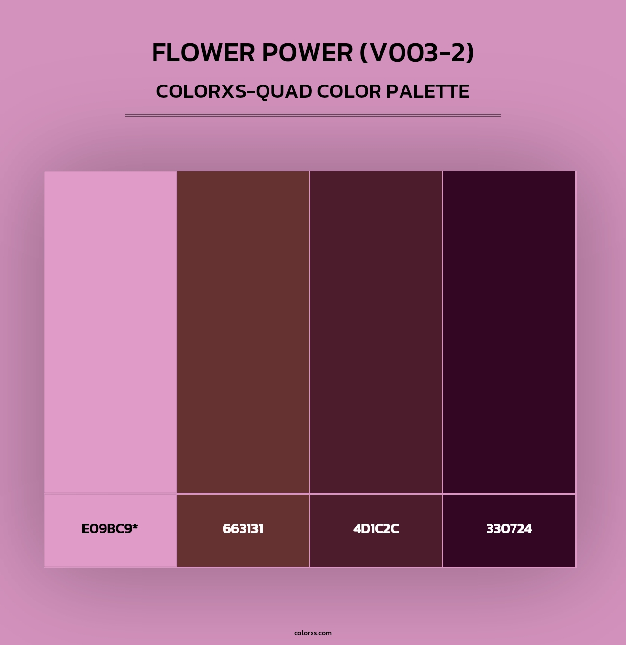 Flower Power (V003-2) - Colorxs Quad Palette