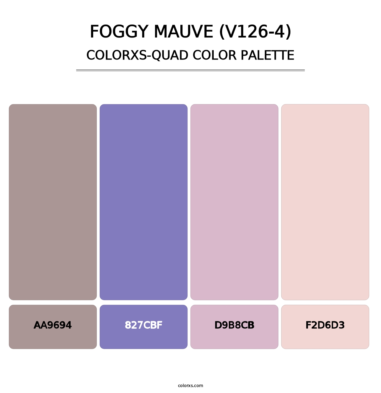 Foggy Mauve (V126-4) - Colorxs Quad Palette