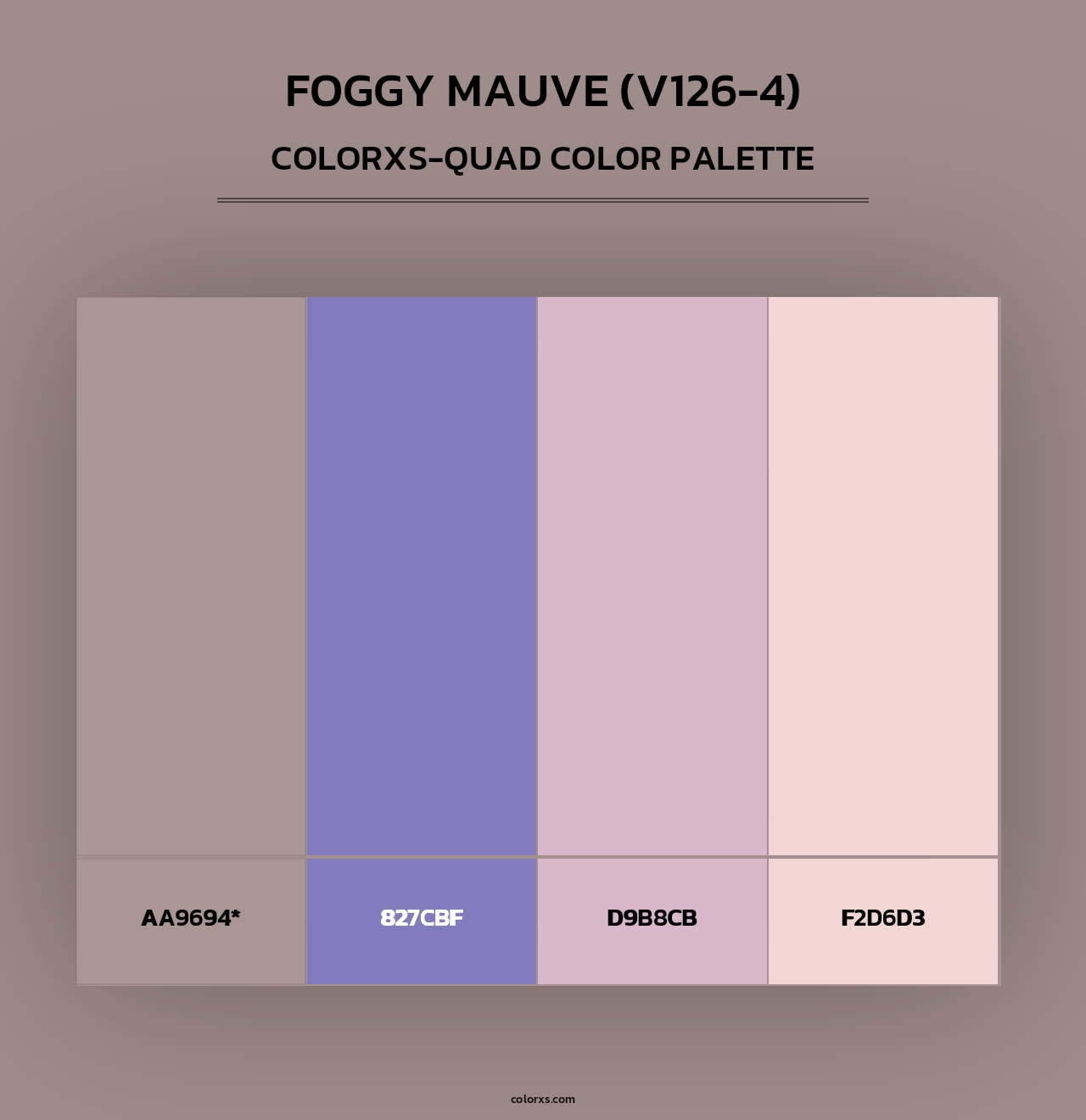 Foggy Mauve (V126-4) - Colorxs Quad Palette