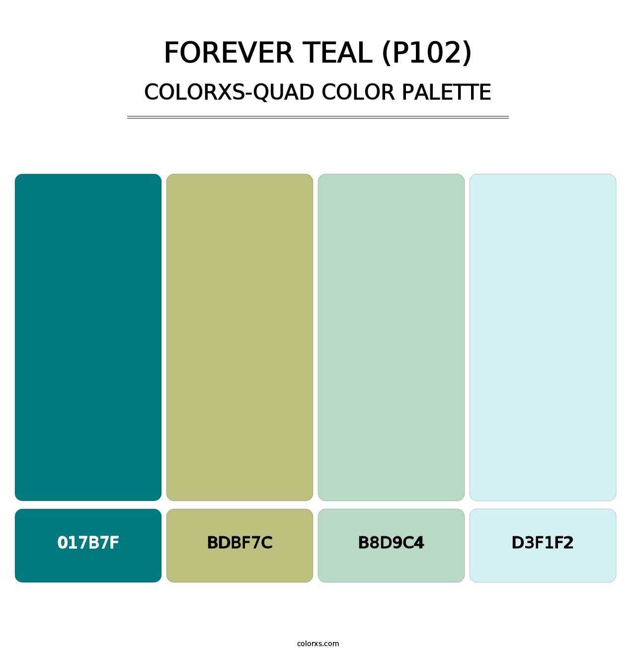 Forever Teal (P102) - Colorxs Quad Palette