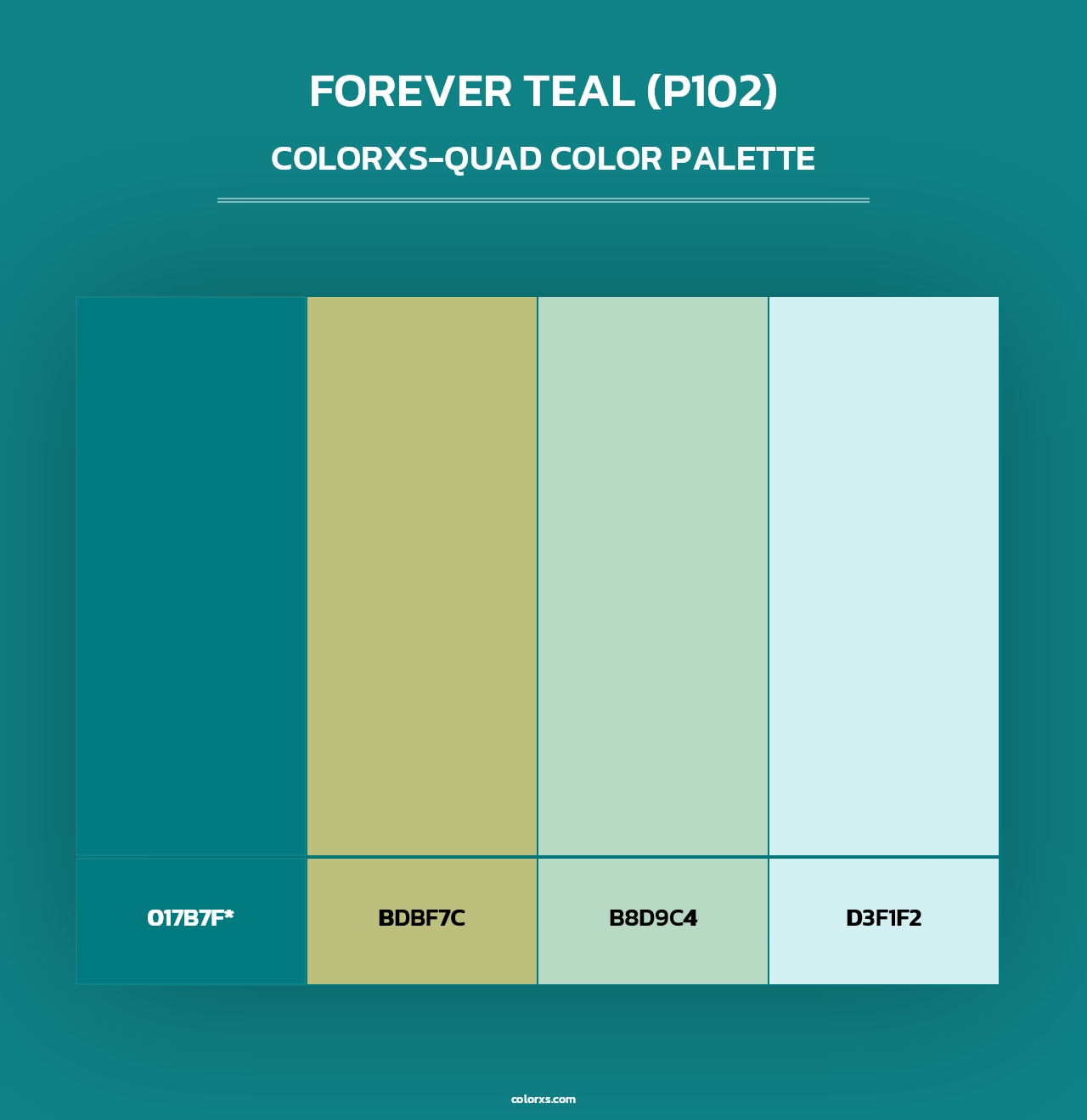 Forever Teal (P102) - Colorxs Quad Palette