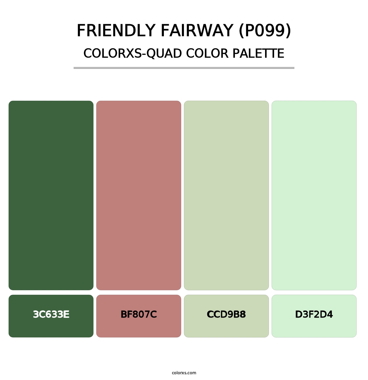 Friendly Fairway (P099) - Colorxs Quad Palette