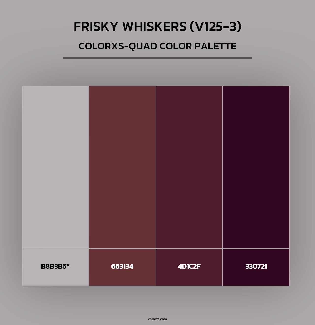 Frisky Whiskers (V125-3) - Colorxs Quad Palette