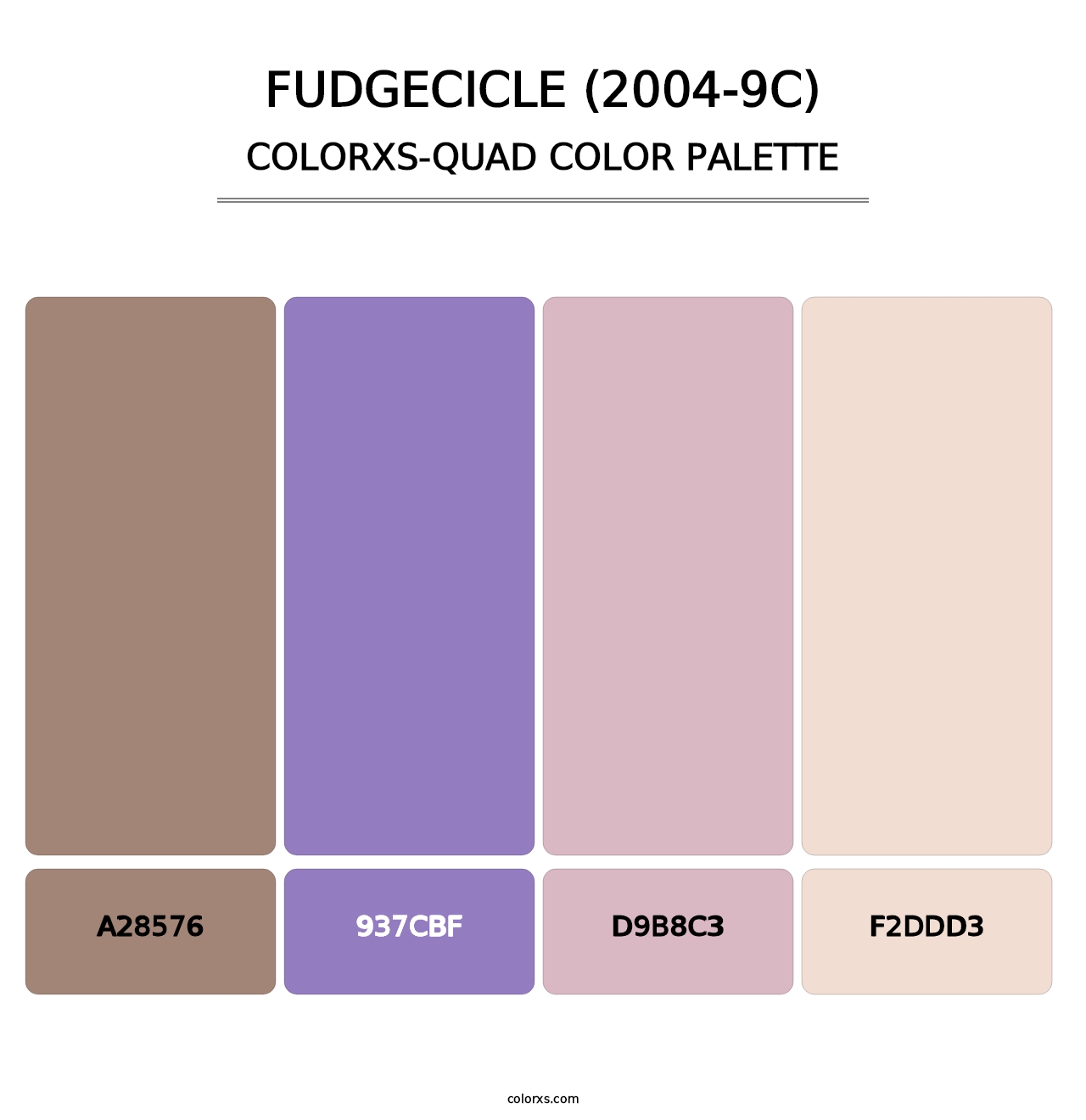 Fudgecicle (2004-9C) - Colorxs Quad Palette