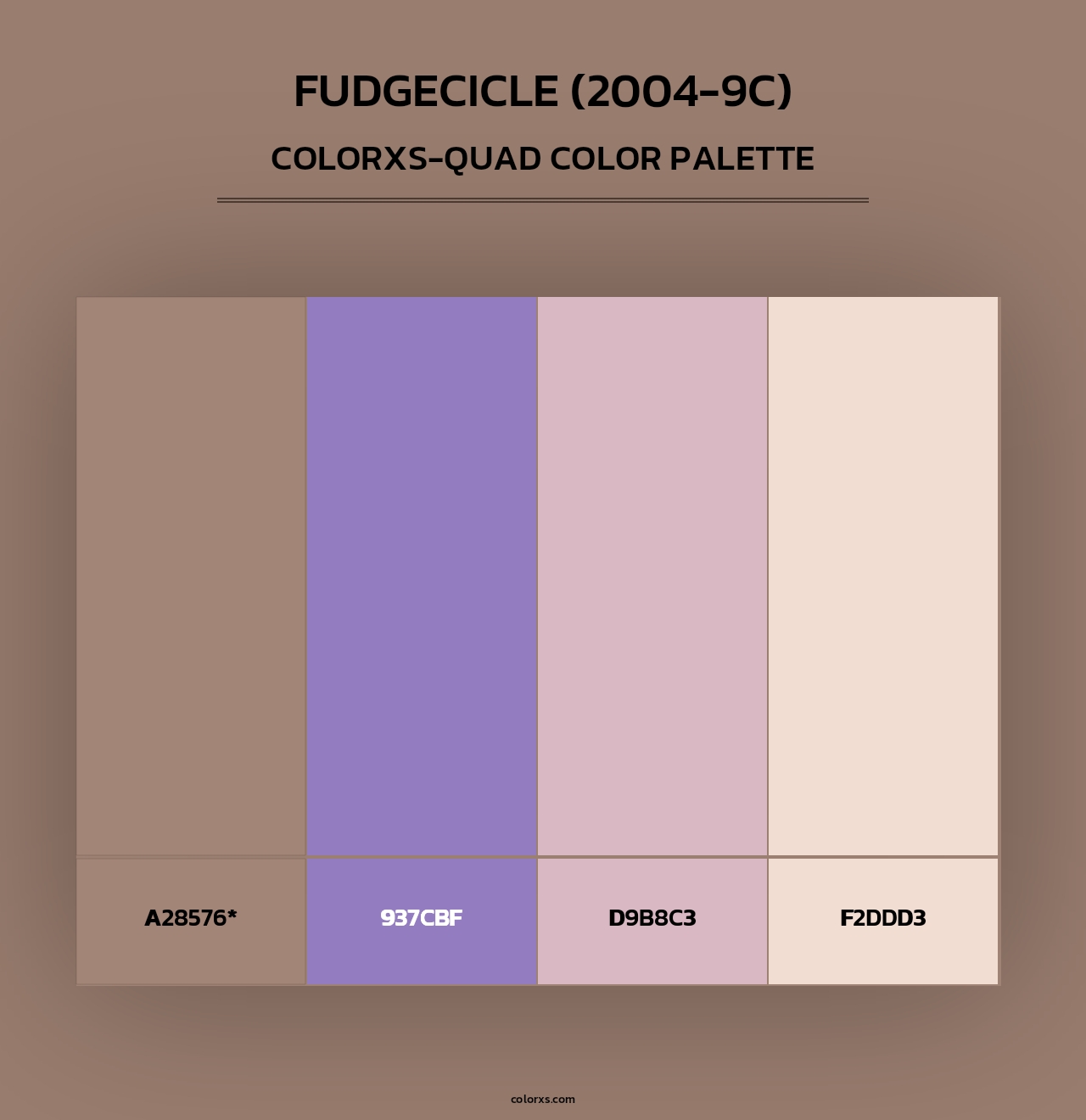 Fudgecicle (2004-9C) - Colorxs Quad Palette