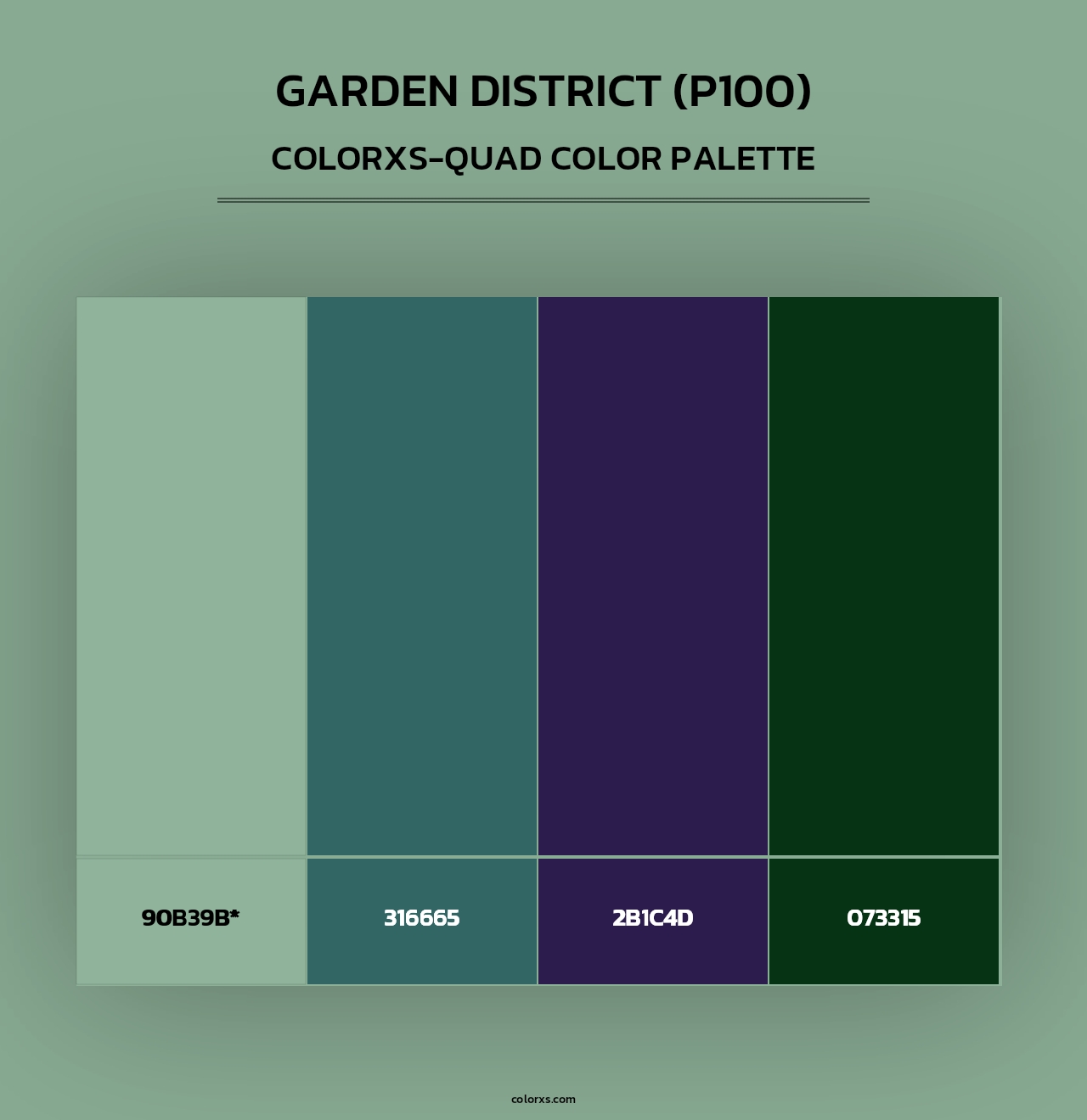 Garden District (P100) - Colorxs Quad Palette