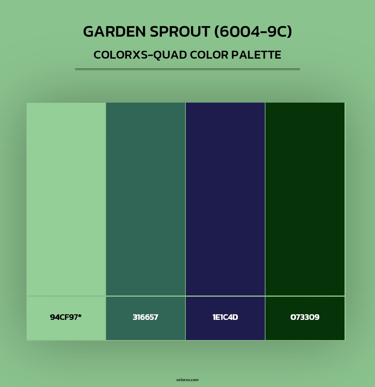 Garden Sprout (6004-9C) - Colorxs Quad Palette
