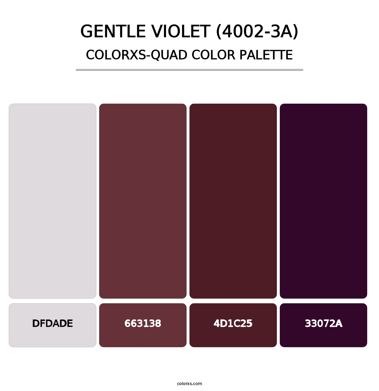 Gentle Violet (4002-3A) - Colorxs Quad Palette