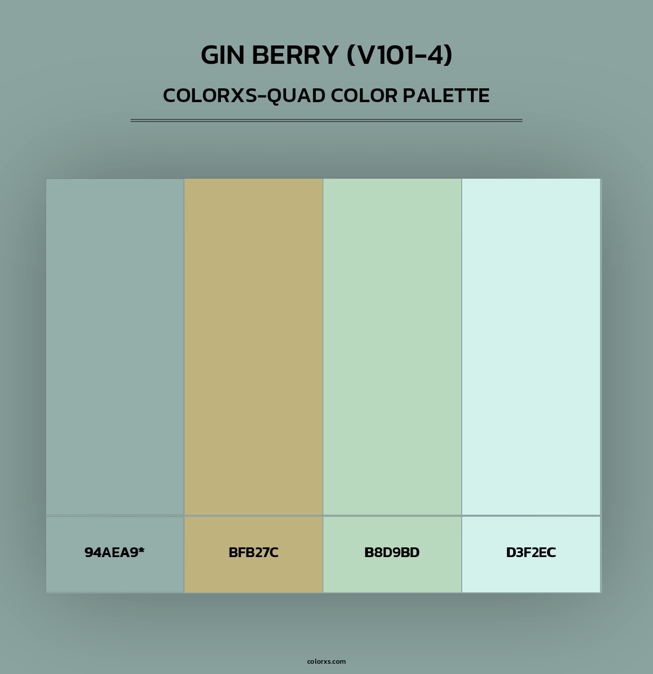 Gin Berry (V101-4) - Colorxs Quad Palette