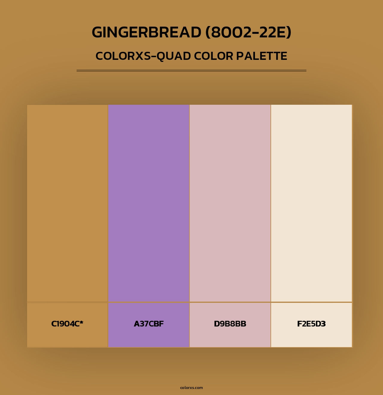 Gingerbread (8002-22E) - Colorxs Quad Palette