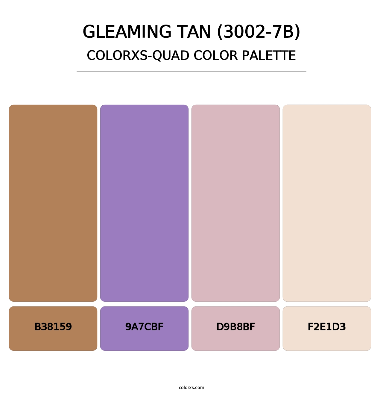 Gleaming Tan (3002-7B) - Colorxs Quad Palette