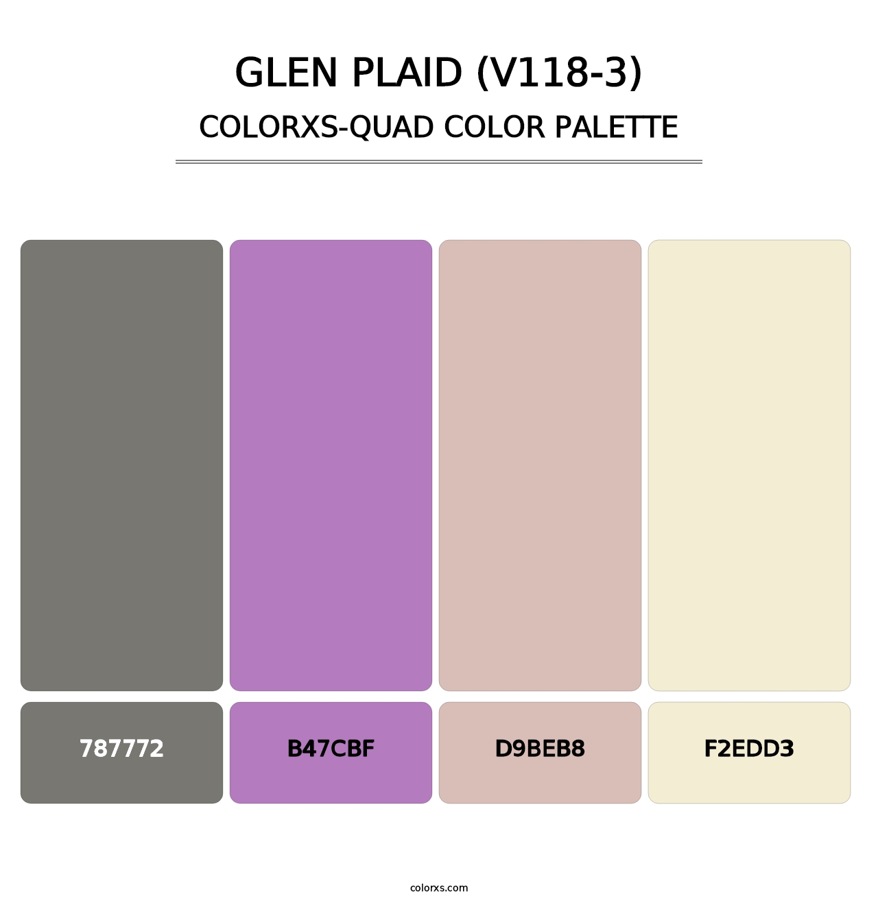 Glen Plaid (V118-3) - Colorxs Quad Palette