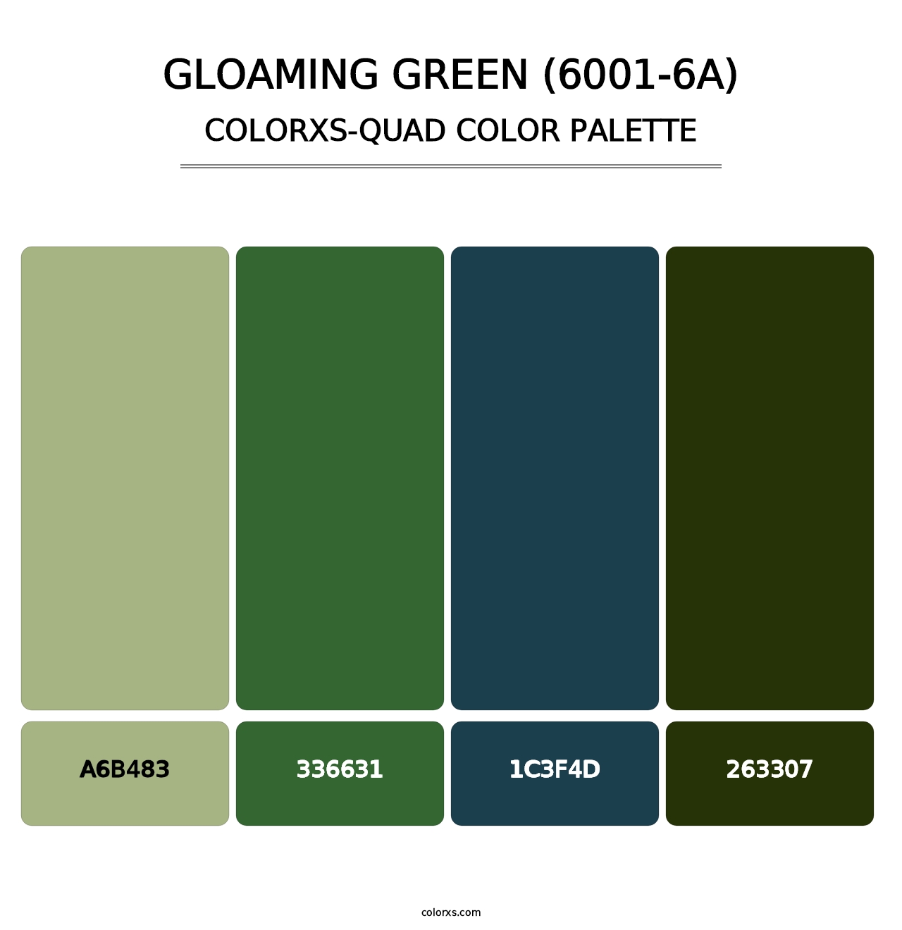 Gloaming Green (6001-6A) - Colorxs Quad Palette