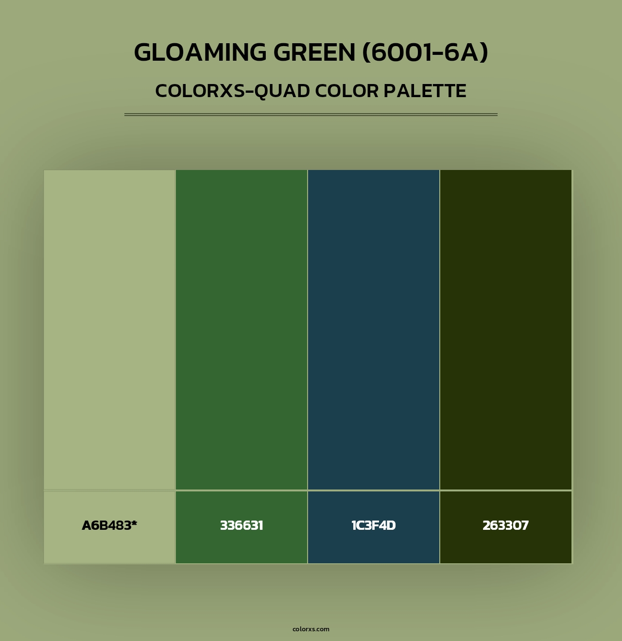 Gloaming Green (6001-6A) - Colorxs Quad Palette