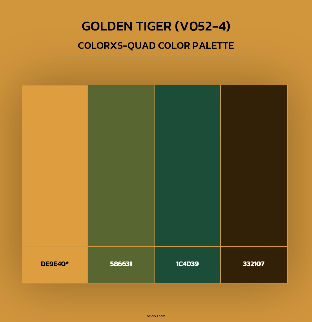 Golden Tiger (V052-4) - Colorxs Quad Palette