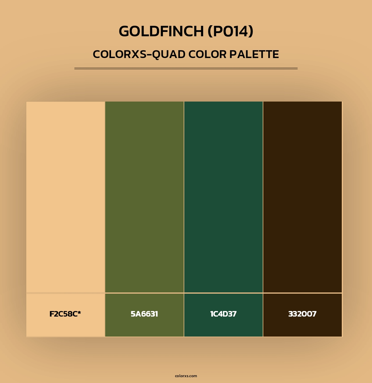 Goldfinch (P014) - Colorxs Quad Palette