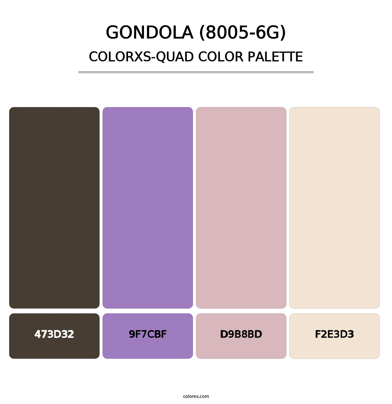 Gondola (8005-6G) - Colorxs Quad Palette